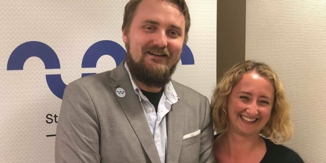 Kim Andrew Hellevammen og Karoline Lie, nyvalgte studenttillitsvalgte på USN. Foto: SDSN Kim Andrew Hellevammen og Karoline Lie, nyvalgte studenttillitsvalgte på USN. Foto: SDSN