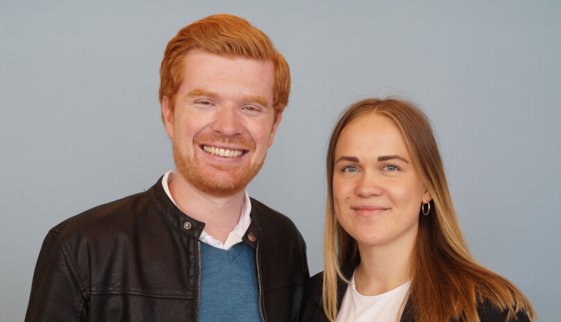 De nye studentrepresentantene i styret på UiS, Magne Bartlett og Cathrine Johanne Sønvisen. Foto: StOr