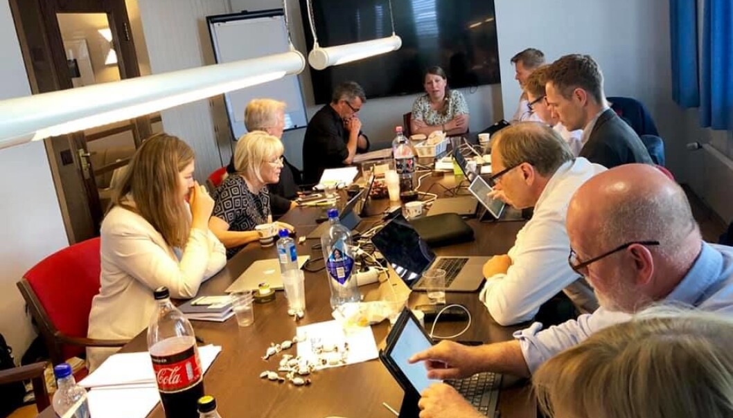 Unios forhandlingsdelegasjon gjør seg klar til meklingsinnspurt. Foto: Unio Unios forhandlingsdelegasjon gjør seg klar til meklingsinnspurt. Foto: Unio