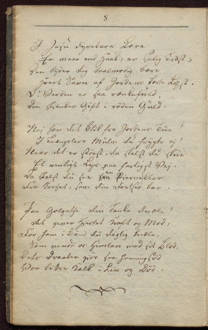 ubb-ms-0329a: Andre side av Salme 2 diktet av Lyder Sagen.