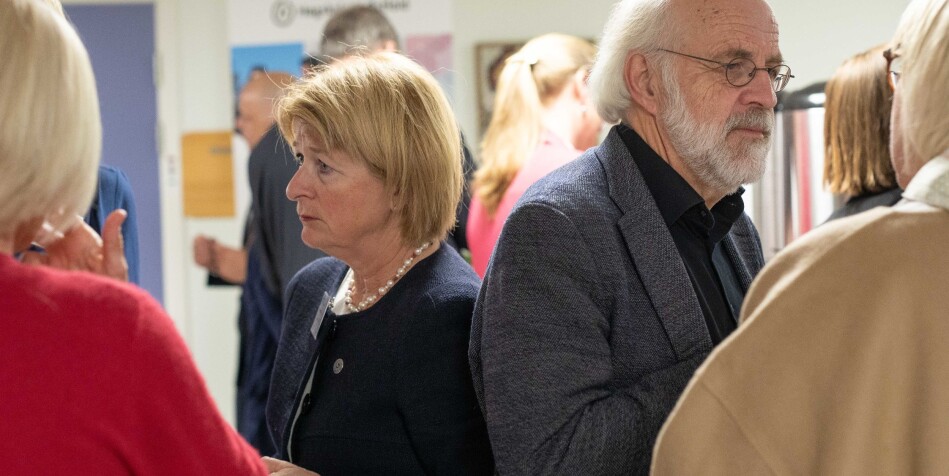Anne Husebekk, rektor ved UiT Norges arktiske universitet og Petter Aasen, Universitetet i Sørøst-Norge, er 2 av 32 rektorer som har undertegnet uttalelsen til støtte for krav om autonomi for styret ved Nord universitet. Foto: Siri Øverland Eriksen Anne Husebekk, rektor ved UiT Norges arktiske universitet og Petter Aasen, Universitetet i Sørøst-Norge, er 2 av 32 rektorer som har undertegnet uttalelsen til støtte for krav om autonomi for styret ved Nord universitet. Foto: Siri Øverland Eriksen