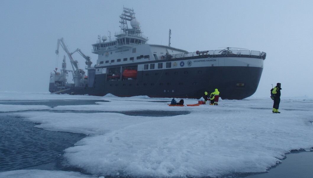 Arven etter Nansen var på fire tokt i 2018, tre av dem med forskningsskipet Kronprins Haakon. Her fra tokt nummer to i fjor. Foto: The Nansen Legacy Arven etter Nansen var på fire tokt i 2018, tre av dem med forskningsskipet Kronprins Haakon. Her fra tokt nummer to i fjor. Foto: The Nansen Legacy