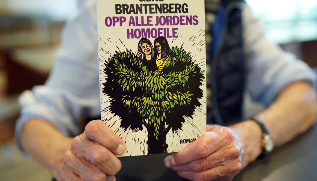 I 1973 debuterte Brantenberg med sin første bok, <i>Opp alle jordens homofile</i>, et år etter at hun sto frem som homofil i Danmark. Foto: Ketil Blom Haugstulen. I 1973 debuterte Brantenberg med sin første bok, <i>Opp alle jordens homofile</i>, et år etter at hun sto frem som homofil i Danmark. Foto: Ketil Blom Haugstulen.