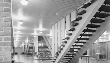 Korridoren i Velferdsbygget på Blindern, 1962. Foto: Leif Ørnelund/Oslo Museum Korridoren i Velferdsbygget på Blindern, 1962. Foto: Leif Ørnelund/Oslo Museum