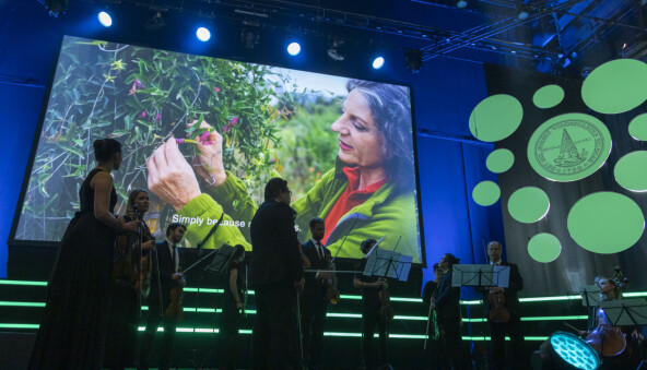 Planteøkologen Sandra M. Díaz mottok Gunnerusprisen for sitt eksepsjonelle arbeid for biologisk mangfald. Foto: Thor Nielsen/NTNU, The Big Challenge Science Festival Planteøkologen Sandra M. Díaz mottok Gunnerusprisen for sitt eksepsjonelle arbeid for biologisk mangfald. Foto: Thor Nielsen/NTNU, The Big Challenge Science Festival