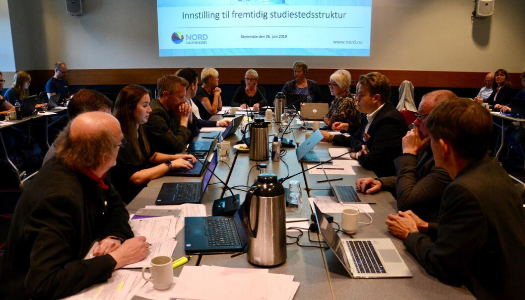 Fra styremøtet ved Nord universitet som vedtok ny studiestedsstruktur i juni. Foto: Øystein Fimland Fra styremøtet ved Nord universitet som vedtok ny studiestedsstruktur i juni. Foto: Øystein Fimland