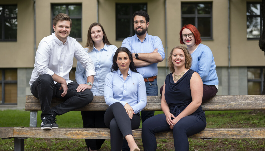 Denne gjengen skal til Portugal med rådgiverne i Norsk studentorganisasjon. Fra v. Stian Skarheim Magelssen, Julie Størholdt Iversen, Marte Øien, Felipe F. Garcia, Fam Karine Heer Aas og Christina Eide. Foto: NSO/Skjalg Bøhmer Vold Denne gjengen skal til Portugal med rådgiverne i Norsk studentorganisasjon. Fra v. Stian Skarheim Magelssen, Julie Størholdt Iversen, Marte Øien, Felipe F. Garcia, Fam Karine Heer Aas og Christina Eide. Foto: NSO/Skjalg Bøhmer Vold