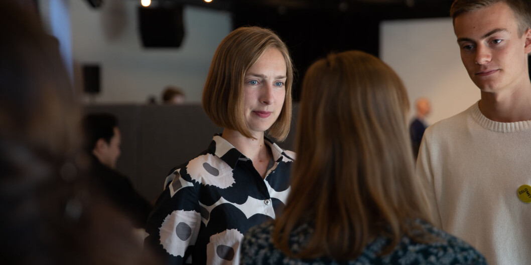 Tirsdag 23. juli presenterte Iselin Nybø resultatene av årets hovedopptak til høyere utdanning. Foto: Mina Ræge Tirsdag 23. juli presenterte Iselin Nybø resultatene av årets hovedopptak til høyere utdanning. Foto: Mina Ræge