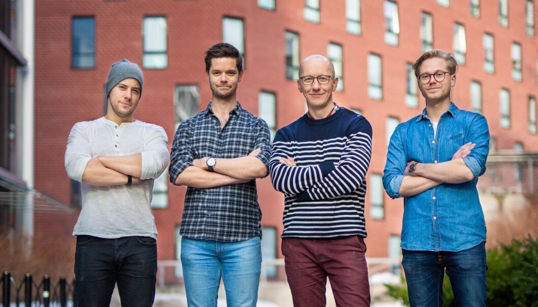 Studenter på helsesøster/helsesykepleie ved OsloMet, våren 2019. Carlos Landberg, Ørjan Bergfalk, Jørgen Røed-Lislebø og Anders Jungersen Andresen. Foto: Kristin Mehlum/OsloMet Studenter på helsesøster/helsesykepleie ved OsloMet, våren 2019. Carlos Landberg, Ørjan Bergfalk, Jørgen Røed-Lislebø og Anders Jungersen Andresen. Foto: Kristin Mehlum/OsloMet