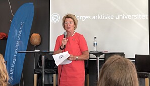 Rektor Anne Husebekk under lanseringen av oppropet i Arendal onsdag. Foto: Marit Hansen/UiT Rektor Anne Husebekk under lanseringen av oppropet i Arendal onsdag. Foto: Marit Hansen/UiT