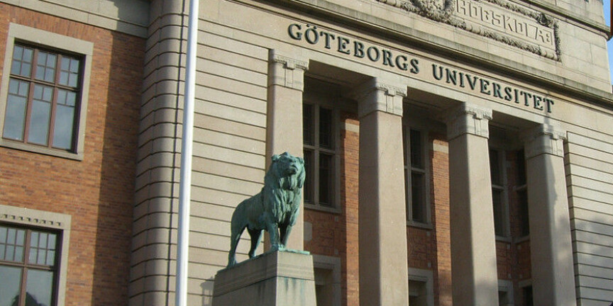 Ved Göteborgs universitet hang det tidligere et skilt som viste hvor «nationella sekretariatet för genusforskning» befant seg. Nå har man tatt disse ned. Foto: Wikimedia Commons.