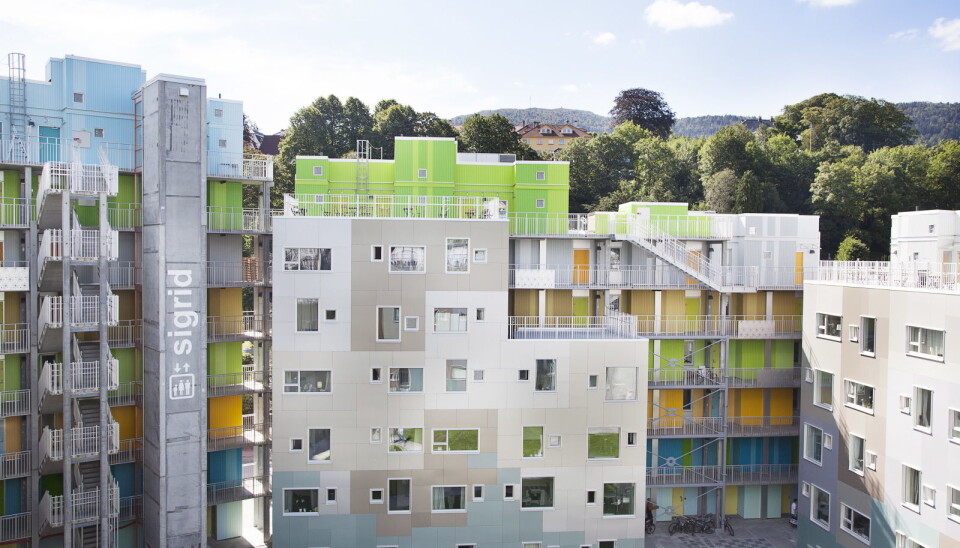 Mange studentboliger står tomme i vårsemesteret, fordi det er langt flere utenlandske studenter om høsten. Disse er garantert bolig. Bildet viser Grønneviksøren studentboliger. Problemet er særlig stort ved Hatleberg studentboliger.