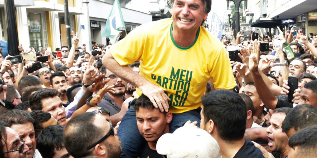 Brasils president, Jair Bolsonaro, under valgkampen i fjor. Brasil er et av landene der det beskrives angrep mot høyere utdanning. Foto: Antonio Scorza / Shutterstock.com Brasils president, Jair Bolsonaro, under valgkampen i fjor. Brasil er et av landene der det beskrives angrep mot høyere utdanning. Foto: Antonio Scorza / Shutterstock.com