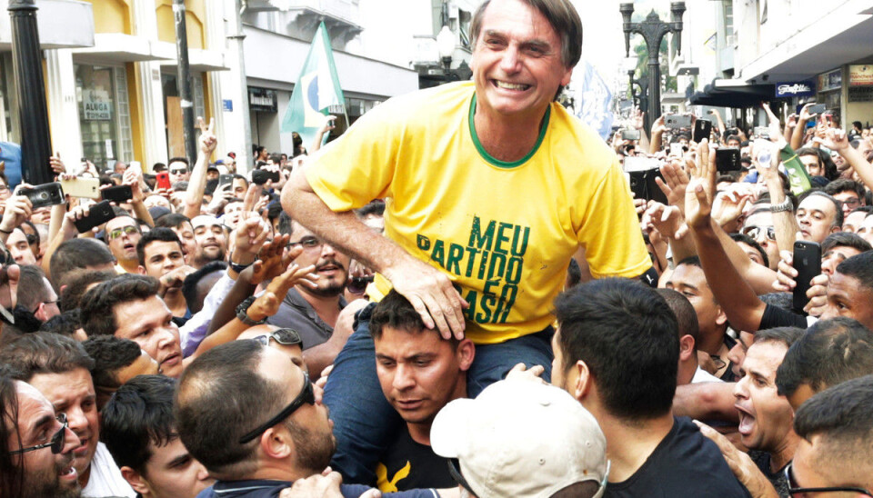 Brasils president, Jair Bolsonaro, under valgkampen i fjor. Brasil er et av landene der det beskrives angrep mot høyere utdanning. Foto: Antonio Scorza / Shutterstock.com