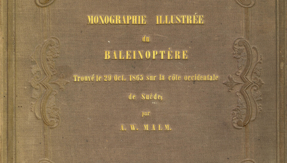 Forsiden av August Wilhelm Malms praktbok fra 1867.