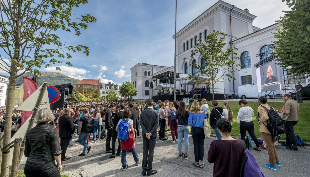 Slik så det ut da studieåret 2018 startet ved Universitetet i Bergen. Nå nærmer det seg søknadsfristen for oppstart til høsten. Slik så det ut da studieåret 2018 startet ved Universitetet i Bergen. Nå nærmer det seg søknadsfristen for oppstart til høsten.