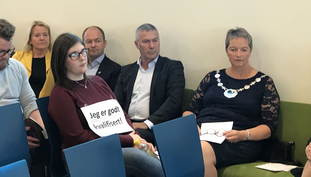 Dekan Egil Solli og rektor Hanne Solheim Hansen på tilhørerbenken under studietsartsåpningen. Foto: Hans Petter Sørensen Dekan Egil Solli og rektor Hanne Solheim Hansen på tilhørerbenken under studietsartsåpningen. Foto: Hans Petter Sørensen
