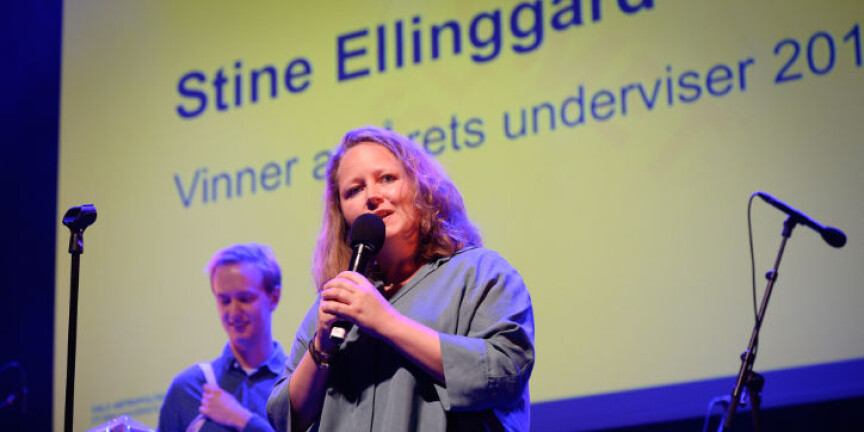 Stine Ellinggard fra Institutt for estetiske fag har fått årets underviserpris ved OsloMet. Foto: Skjalg Bøhmer Vold/OsloMet
