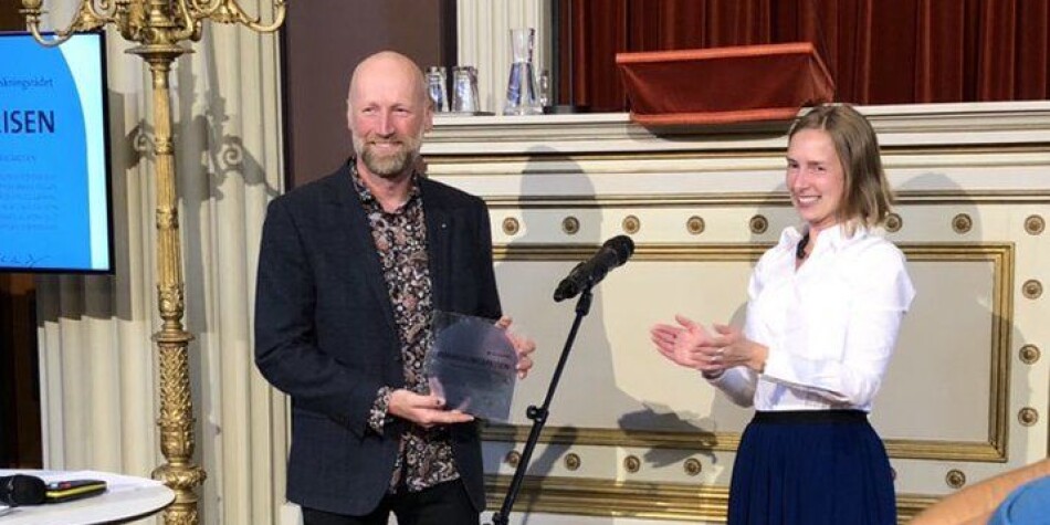 Forskningsrådets formidlingspris til professor Audun Rikardsen ved UiT. Foto: UiT Forskningsrådets formidlingspris til professor Audun Rikardsen ved UiT. Foto: UiT