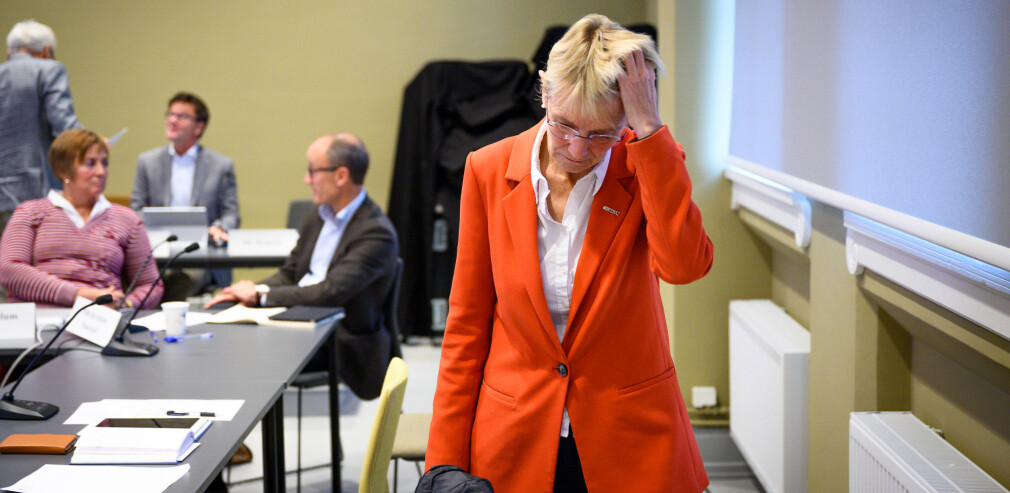 Anne Borg, konstituert rektor på NTNU, har vanskelege avgjersler å ta som øvste leiar på universitetet. Her er ho på det forrige styremøtet på NTNU, i september 2019. Foto: Skjalg Bøhmer Vold Anne Borg, konstituert rektor på NTNU, har vanskelege avgjersler å ta som øvste leiar på universitetet. Her er ho på det forrige styremøtet på NTNU, i september 2019. Foto: Skjalg Bøhmer Vold