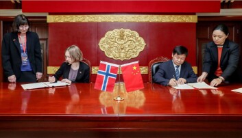 Statsråd Iselin Nybø møtte Kinas viseminister for utdanning, Du Zhanyuan, under en større delegasjonsreise i 2018. Foto: KD Statsråd Iselin Nybø møtte Kinas viseminister for utdanning, Du Zhanyuan, under en større delegasjonsreise i 2018. Foto: KD