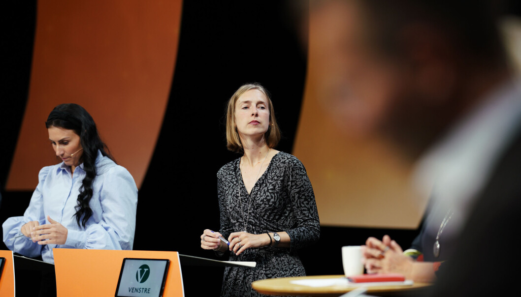 Leder av Norsk studentorganisasjon, Marte Øien, og forsknings- og høyere utdanningsminister Iselin Nybø på Arendalsuka 2019. Foto: Ketil Blom Haugstulen Leder av Norsk studentorganisasjon, Marte Øien, og forsknings- og høyere utdanningsminister Iselin Nybø på Arendalsuka 2019. Foto: Ketil Blom Haugstulen