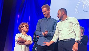 De tre superfinalistene. F.v: Didrik Hjertaker Grevskott, Daniel Vethe og Joseph Diab. Foto: Ynge Vogt / UiO De tre superfinalistene. F.v: Didrik Hjertaker Grevskott, Daniel Vethe og Joseph Diab. Foto: Ynge Vogt / UiO