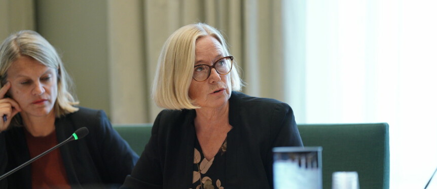 Saksordfører Marit Arnstad var svært aktiv i spørsmålsrundene under høringen. T.v. Nina Sandberg (Ap). Foto: Ketil Blom Haugstulen