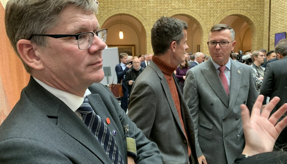 Svein Stølen, Klaus Mohn og Dag Rune Olsen er alle tre opptatt av eksterne midler har stor betydning for universiteter og høgskoler, men at man også må sikre balanse opp mot statlige bevilgninger.