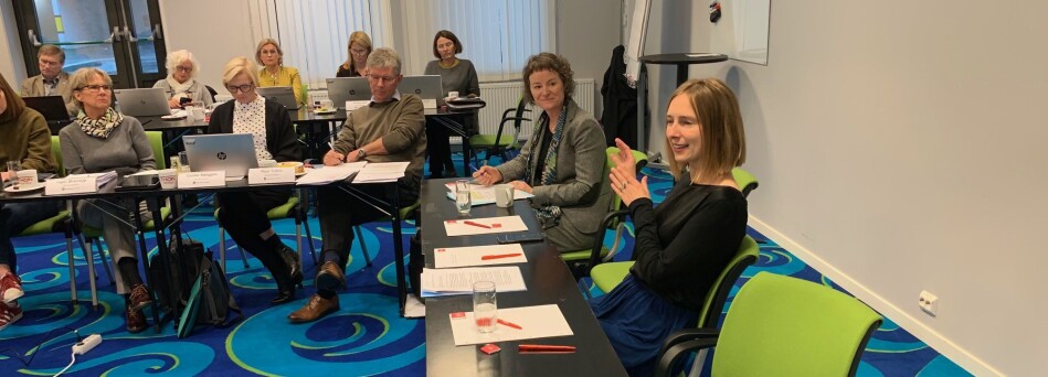 Iselin Nybø understreka at ho ikkje hadde invitert seg sjølv til Høgskulen i Volda sitt styremøte, slik ho gjorde då Nord univerisitet hadde møte i vinter. Foto: Hilde Kristin Strand Iselin Nybø understreka at ho ikkje hadde invitert seg sjølv til Høgskulen i Volda sitt styremøte, slik ho gjorde då Nord univerisitet hadde møte i vinter. Foto: Hilde Kristin Strand