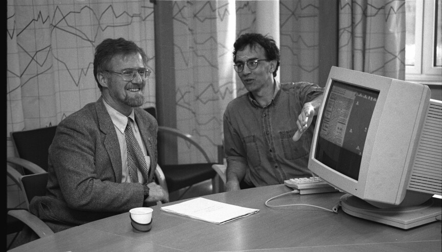 Gudmund Hernes på Universitetet i Oslo i 1995. Foto: UiO/historisk billedarkiv