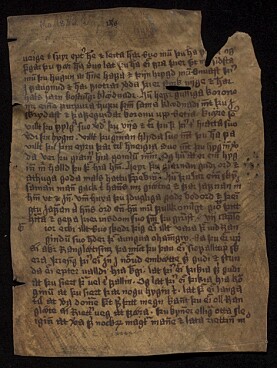 Det andre fragmentet (ubb-ms-1836-2) som Universitetsbiblioteket og Nordisk Institutt kjøpte i 1981 inneholder Gissur Einarssons islandske oversettelse av Jesu Siraks bok og kan dateres til 1500-tallet. Det andre fragmentet (ubb-ms-1836-2) som Universitetsbiblioteket og Nordisk Institutt kjøpte i 1981 inneholder Gissur Einarssons islandske oversettelse av Jesu Siraks bok og kan dateres til 1500-tallet.