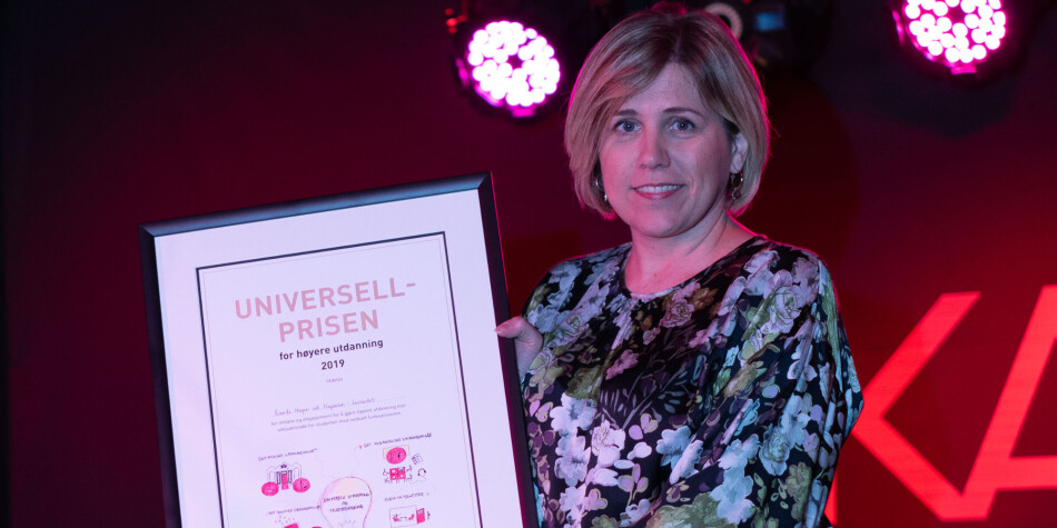 Randi Elisabeth Hagen ved Høgskolen i Innlandet kunne motta Universellprisen for høyere utdanning. Foto: Universell. Randi Elisabeth Hagen ved Høgskolen i Innlandet kunne motta Universellprisen for høyere utdanning. Foto: Universell.