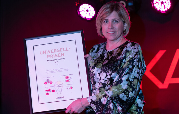 Randi Elisabeth Hagen ved Høgskolen i Innlandet kunne motta Universellprisen for høyere utdanning. Foto: Universell.