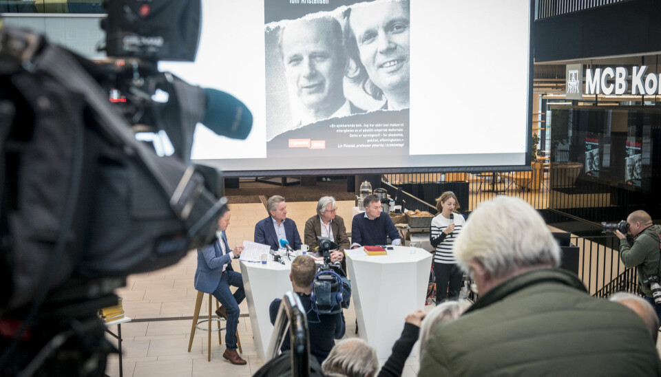 Fra pressekonferansen der den nye boka om politvoldsakene i Bergen ble presentert. Foto: Tor Farstad