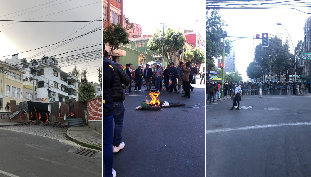 Situasjonen i Bolivia eskalerte utover høsten, og særlig etter at president Evo Morales gikk av. Alle foto: Silje Sæther Situasjonen i Bolivia eskalerte utover høsten, og særlig etter at president Evo Morales gikk av. Alle foto: Silje Sæther