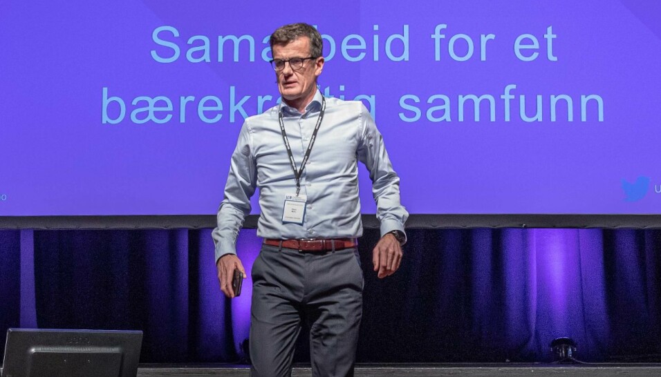 Klaus Mohn, rektor ved Universitetet i Stavanger under i konferanse i 2019.