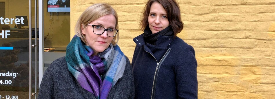 Ann-Kristin H. Gujord og Anna-Marie Kjøde Olsen er to av forskerene som har undersøkt språksituasjonen for internasjonale ansatte ved universiteter og høgskoler. De har funnet ut at norsk språk ikke blir regnet som viktig i rekrutteringen. Foto: Njord V. Svendsen Ann-Kristin H. Gujord og Anna-Marie Kjøde Olsen er to av forskerene som har undersøkt språksituasjonen for internasjonale ansatte ved universiteter og høgskoler. De har funnet ut at norsk språk ikke blir regnet som viktig i rekrutteringen. Foto: Njord V. Svendsen