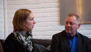 Forsknings- og høyere utdanningsminister Iselin Nybø møtte Rolf Birketvedt og fikk informasjon om forskningsprosjektet torsdag ettermiddag. Foto: Mats Arnesen. Forsknings- og høyere utdanningsminister Iselin Nybø møtte Rolf Birketvedt og fikk informasjon om forskningsprosjektet torsdag ettermiddag. Foto: Mats Arnesen.