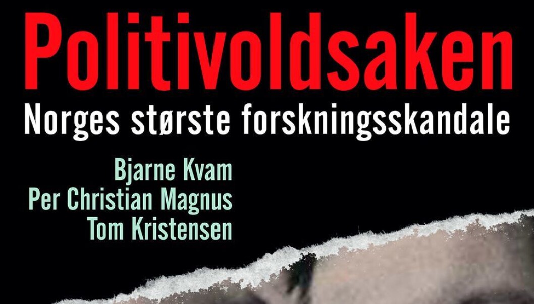 Forfatterne av boken «Politivoldsaken – Norges største forskningsskandale» mener de har mer dokumentasjon på at Gunnar Nordhus og Edvard Vogts prosjekt «Voldskriminaliteten og dens ofre» er forskningssvindel. Forfatterne av boken «Politivoldsaken – Norges største forskningsskandale» mener de har mer dokumentasjon på at Gunnar Nordhus og Edvard Vogts prosjekt «Voldskriminaliteten og dens ofre» er forskningssvindel.
