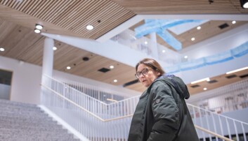 På vei inn og opp i det nye jussbygget i Oslo. Foto: Siri Øverland Eriksen På vei inn og opp i det nye jussbygget i Oslo. Foto: Siri Øverland Eriksen