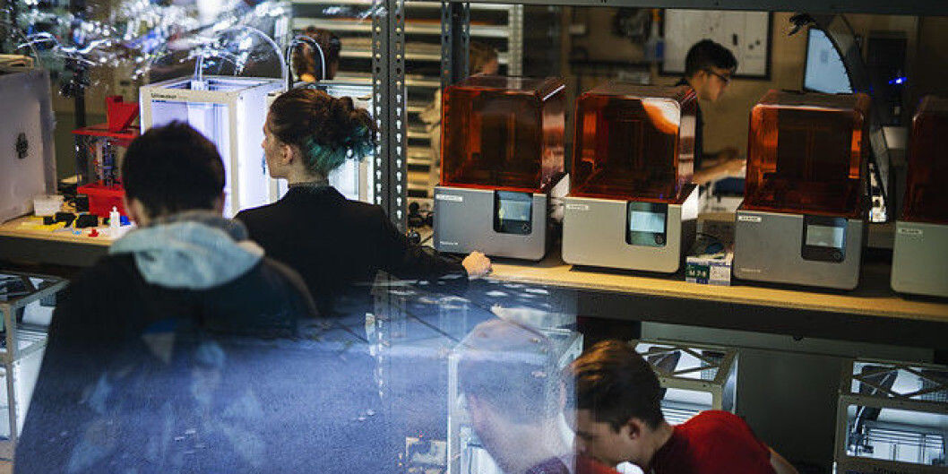 Makerspace ved OsloMet var en av de 12 prosjektene som fikk støtte gjennom Program for studentaktiv læring i fjor. Foto: Benjamin Ward/OsloMet Makerspace ved OsloMet var en av de 12 prosjektene som fikk støtte gjennom Program for studentaktiv læring i fjor. Foto: Benjamin Ward/OsloMet