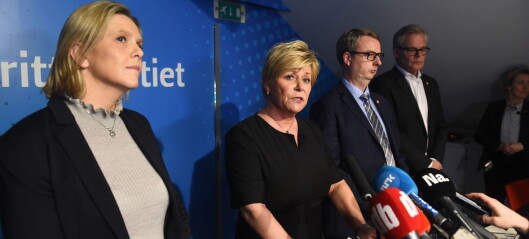 Fremskrittspartiet går ut av regjering. Solberg fortsetter på samme plattform.