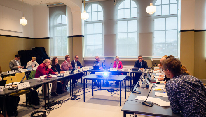 Klart for utskfitninger i styret ved NTNU, her fra et møte i september i år. Klart for utskfitninger i styret ved NTNU, her fra et møte i september i år.