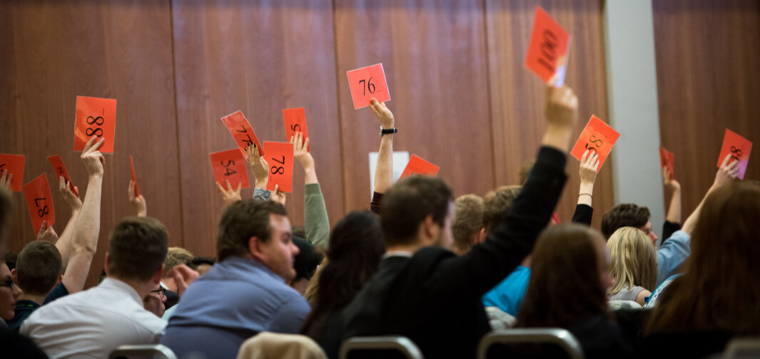 Tre varslingssaker har skapt sterk uro blant flere tillitsvalget i Norsk studentorganisasjon (NSO) på tampen av studieåret. Her et illustrasjonsbilde fra et tidligere landsmøte i organisasjonen. Tre varslingssaker har skapt sterk uro blant flere tillitsvalget i Norsk studentorganisasjon (NSO) på tampen av studieåret. Her et illustrasjonsbilde fra et tidligere landsmøte i organisasjonen.