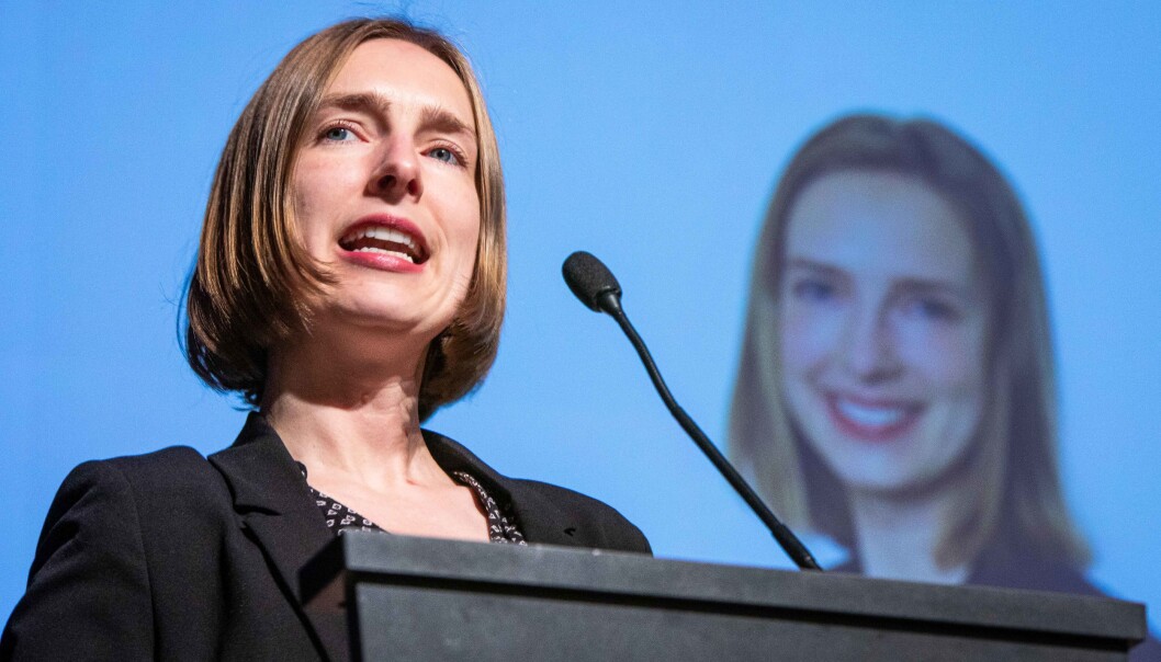 Iselin Nybø på konferanse hos universitets- og høgskolerådet i november - mens hun fremdeles var kunnskapsminister. Nå er hun næringsminister, og nummer to etter statsministeren.Foto: Siri Øverland Eriksen Iselin Nybø på konferanse hos universitets- og høgskolerådet i november - mens hun fremdeles var kunnskapsminister. Nå er hun næringsminister, og nummer to etter statsministeren.Foto: Siri Øverland Eriksen