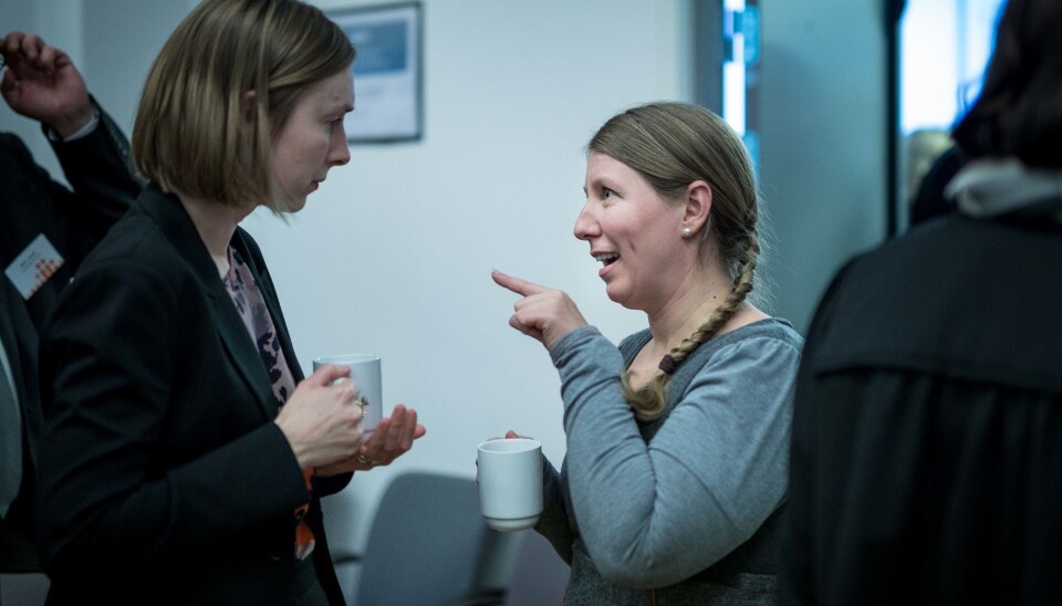 — Vi hadde håpet å komme lenger, og vi mener det er problematisk at ikke staten gjør mer for å rekruttere og beholde dyktige ansatte, sier Unio stats forhandlingsleder Guro Elisabeth Lind. Her med daværende forsknings- og høyere utdanningsminister Iselin Nybø