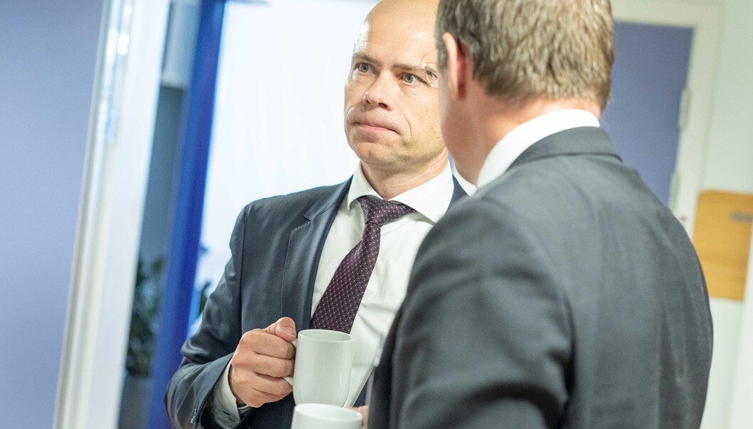 Lars-Petter Jelsness-Jørgensen, rektor ved Høgskolen i Østfold, har flere eksamener som skal gjennomføres tidlig i januar på campus. — Dette endrer vi ikke på, sier han. Lars-Petter Jelsness-Jørgensen, rektor ved Høgskolen i Østfold, har flere eksamener som skal gjennomføres tidlig i januar på campus. — Dette endrer vi ikke på, sier han.