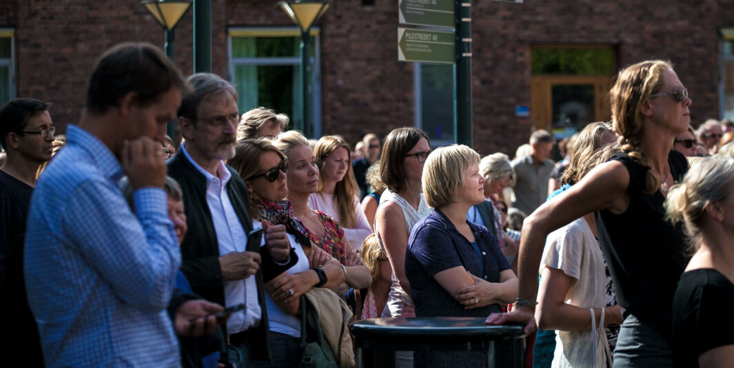 Samling av ansatte ved studiestart ved daværende Høgskolen i Oslo og Akershus. Samling av ansatte ved studiestart ved daværende Høgskolen i Oslo og Akershus.