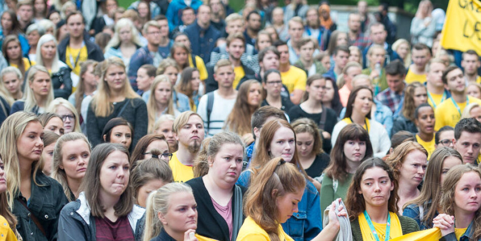 Studenter og faddere under åpningssermoni ved OsloMet. Arkivfoto: Skjalg Bøhmer Vold Studenter og faddere under åpningssermoni ved OsloMet. Arkivfoto: Skjalg Bøhmer Vold